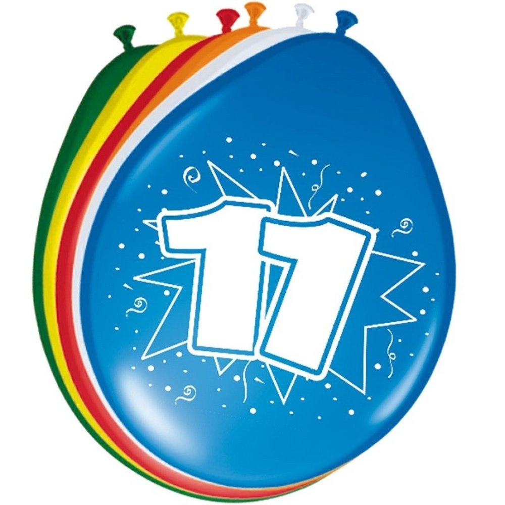 Folat Ballons pour 11e anniversaire, 30 cm | 8 pièces