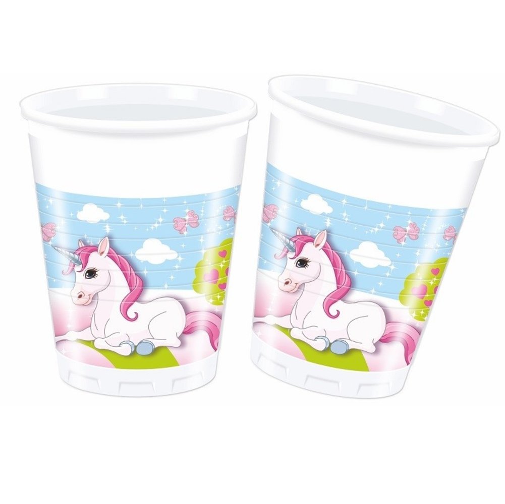 Procos Party Gobelets Château de Licorne 200 ml | 8 pièces