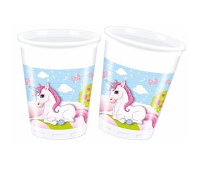Procos Party Gobelets Château de Licorne 200 ml | 8 pièces