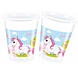Procos Party Gobelets Château de Licorne 200 ml | 8 pièces