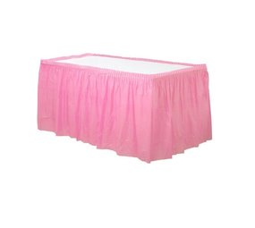 Unique Party Tischrock in Hellrosa | 73 cm x 426 cm
