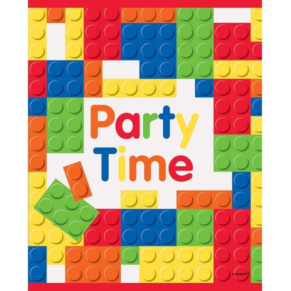 Unique Party Sachets cadeaux Lego Party Time 22 x 18 cm | 8 pièces