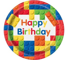Unique Party Lego Borden Party Time 23cm | 8 stuks Unique Party Lego Borden Party Time 23cm | 8 stuks