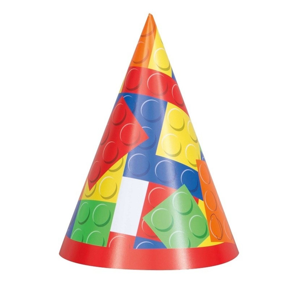 Unique Party Lego Partyhüte – Partyzeit! | 8 Teile