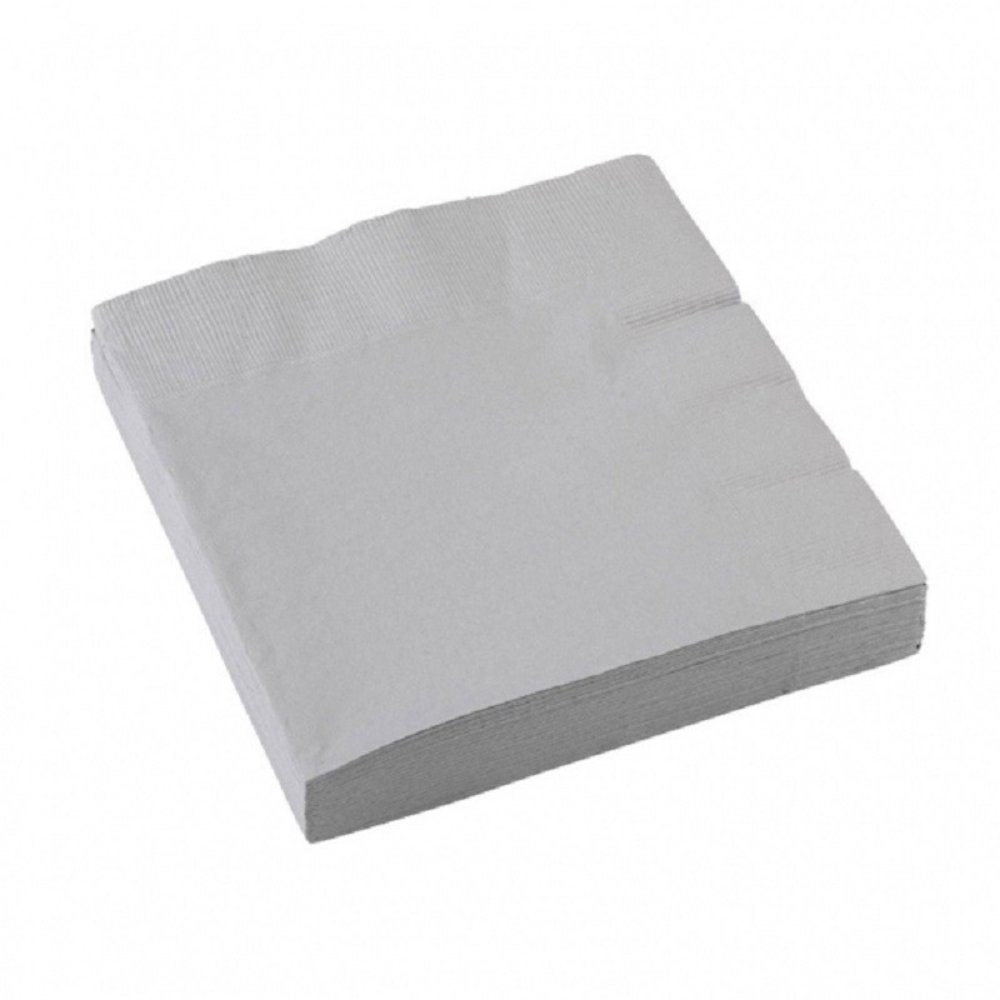 Unique Party Silver Napkins 33x33cm | 20 pieces