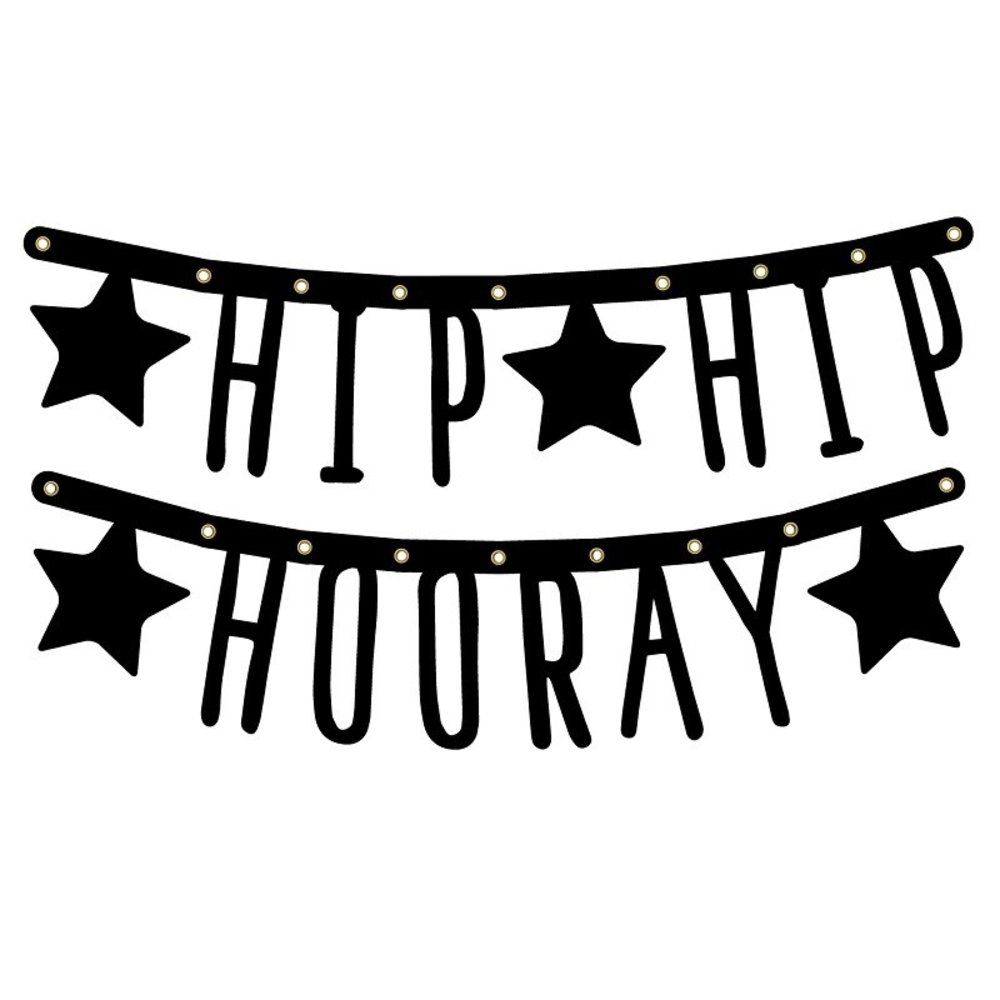 Hip Hip Hooray Letter Garland Black (matte) Hip Hip Hooray Letter Garland Black (matte)