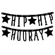 Guirlande de lettres Hip Hip Hourra Noir (mat)