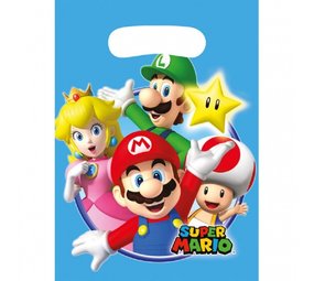 Amscan Super Mario Uitdeelzakjes 16x24cm | 8 stuks Amscan Super Mario Uitdeelzakjes 16x24cm | 8 stuks