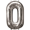 Ballon en aluminium argenté 0 | 92 cm Ballon en aluminium argenté 0 | 92 cm