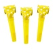Yellow party horn with dots | 100 pieces