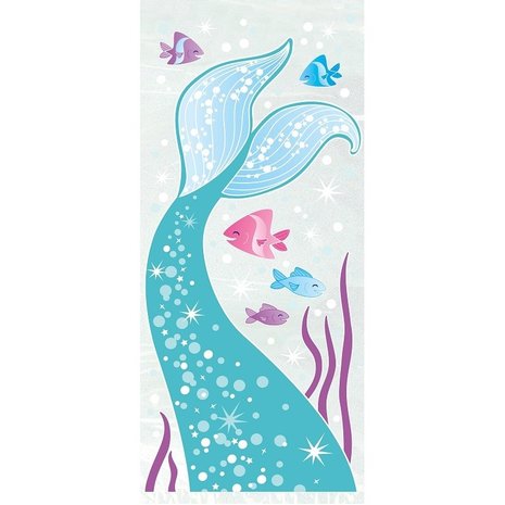 Unique Party Sachets cadeaux sirène en cellophane 28 x 13 cm | 20 pièces