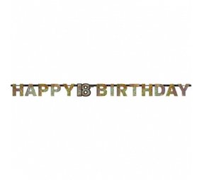 Riethmüller Letterslinger 18 Sparkling Zilver Goud 213x16cm | per stuk Riethmüller Letterslinger 18 Sparkling Zilver Goud 213x16cm | per stuk