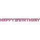 Riethmüller Buchstabengirlande „Happy 18 Birthday“, Glitzerndes Rosa, 213 x 16 cm | pro Stück