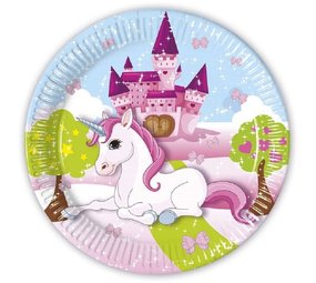 Procos Party Panneaux Château de Licorne 23 cm | 8 pièces
