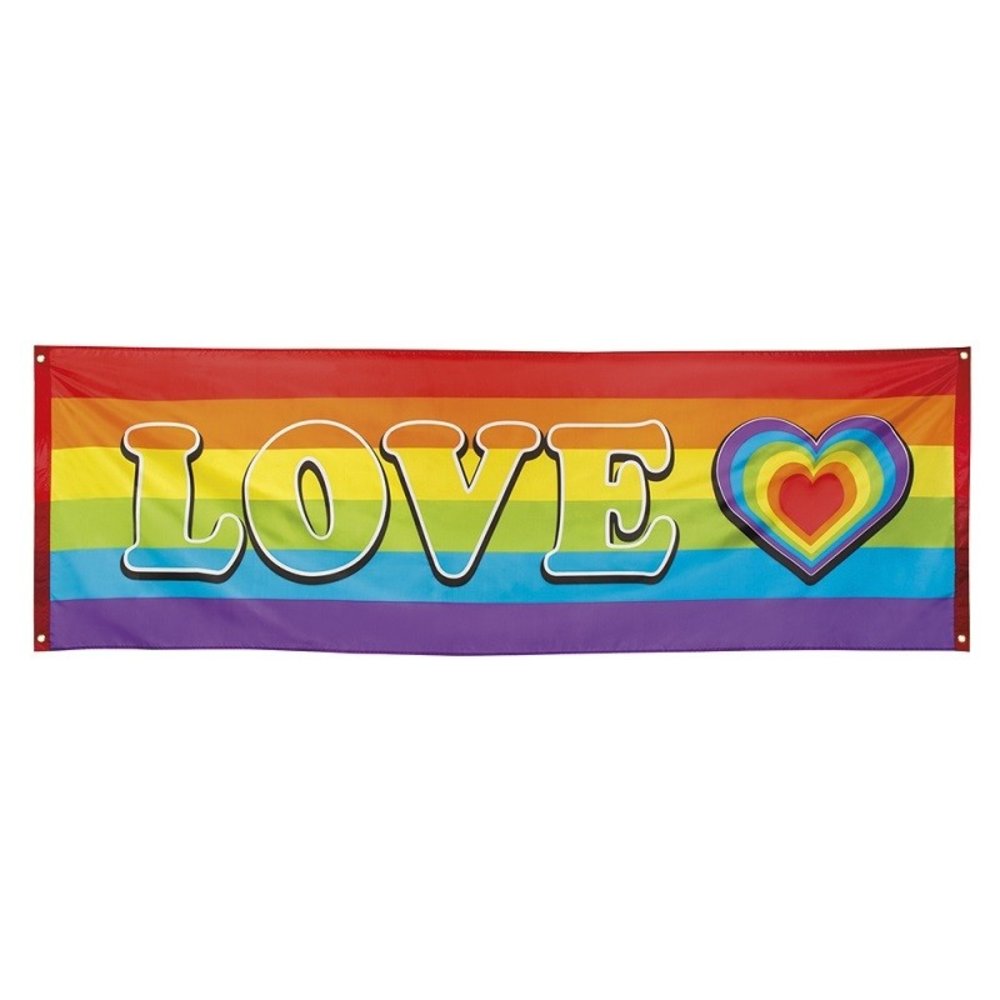 Boland Regenboog Banner 74x220cm | per stuk Boland Regenboog Banner 74x220cm | per stuk
