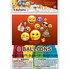 Ballon Emoji 8 stuks Ballon Emoji 8 stuks