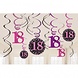 Riethmüller Tourbillons décoratifs 18 ans Rose scintillant | 12 pièces