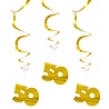 Decoration swirl 50 years golden married 3 pieces