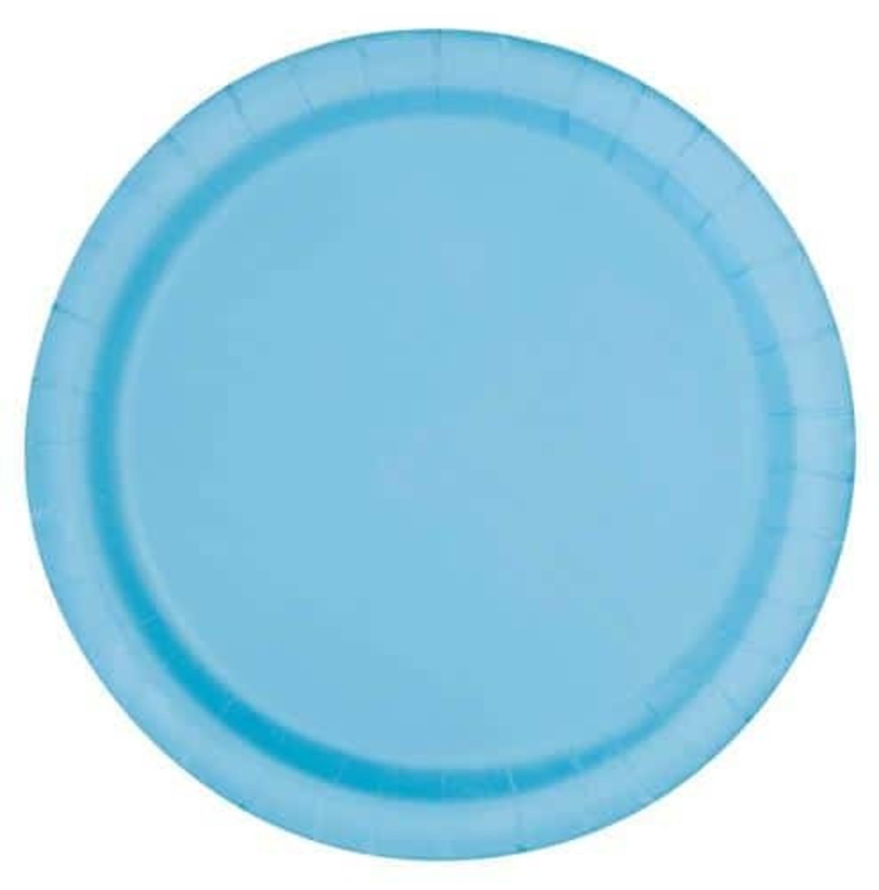 Unique Party Hellblaue Teller, 23 cm | 8 Stück