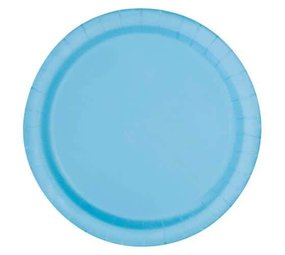 Unique Party Assiettes bleu clair 23 cm | 8 pièces