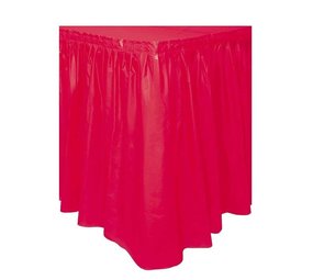 Unique Party Jupe de table rouge 73 x 426 cm | à l'unité
