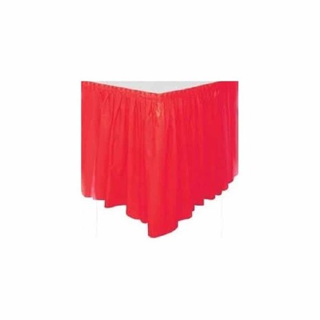 Unique Party Rode Tafelrok 73x426cm | per stuk Unique Party Rode Tafelrok 73x426cm | per stuk