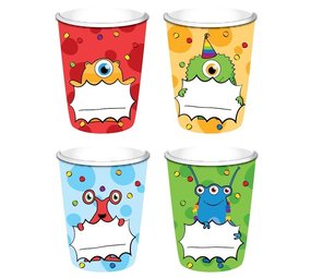 Haza - Witbaard Beker Monster Party | 8 stuks Haza - Witbaard Beker Monster Party | 8 stuks