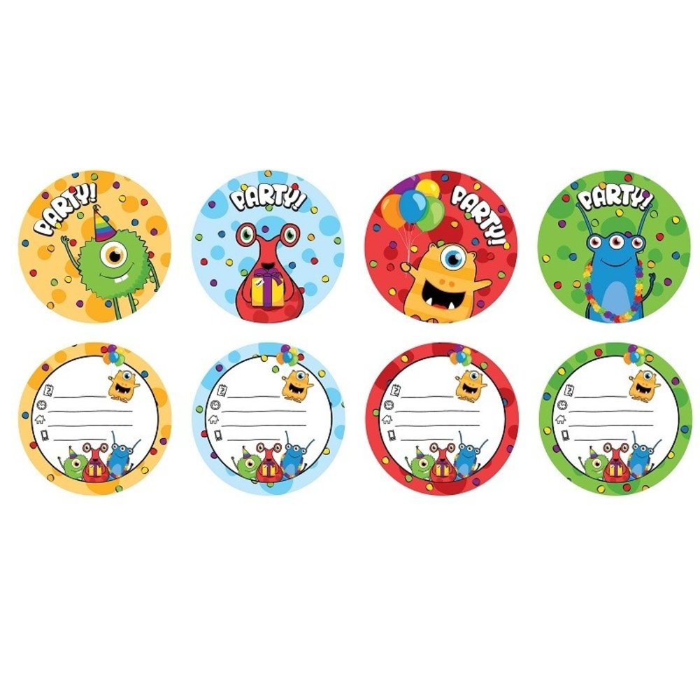 Monster-Party-Einladungen, 6 Stück