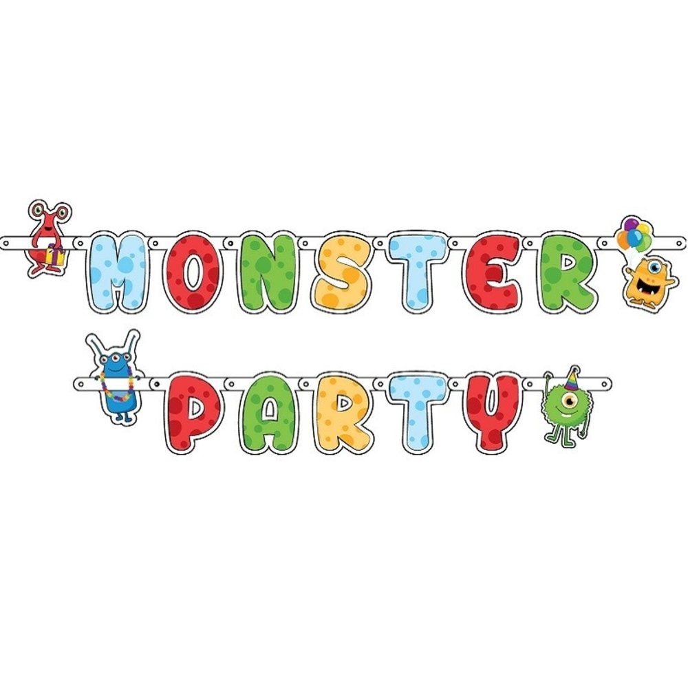 Monster Party Buchstabengirlande