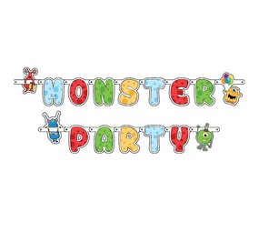 Monster Party Buchstabengirlande