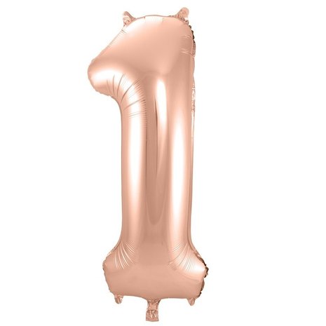 Paper Dreams Ballon folie 1 rose goud | 86cm Paper Dreams Ballon folie 1 rose goud | 86cm