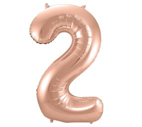 Paper Dreams Ballon folie 2 rose goud 86cm Paper Dreams Ballon folie 2 rose goud 86cm