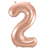 Paper Dreams Ballon folie 2 rose goud 86cm Paper Dreams Ballon folie 2 rose goud 86cm