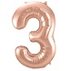 Paper Dreams Ballons en aluminium 3 or rose | 86 cm