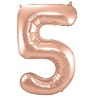 Paper Dreams Ballon folie 5 rose goud | 86cm
