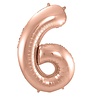 Paper Dreams Ballons en aluminium 6, or rose | 86 cm Paper Dreams Ballons en aluminium 6, or rose | 86 cm