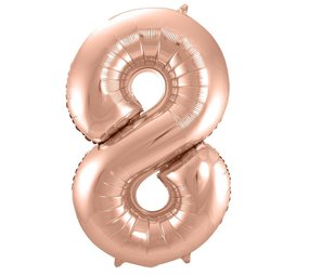 Paper Dreams Ballon folie 8 rose goud | 86cm Paper Dreams Ballon folie 8 rose goud | 86cm