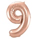 Globos Nordic Ballon folie 9 rose goud | 86cm Globos Nordic Ballon folie 9 rose goud | 86cm