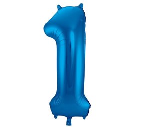 Folat Ballon folie 1 blauw | 86cm Folat Ballon folie 1 blauw | 86cm