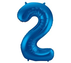Folat Ballon folie 2 blauw 86cm Folat Ballon folie 2 blauw 86cm