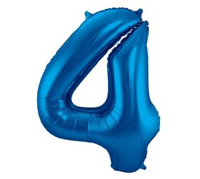 Folat Ballon folie 4 blauw | 86cm Folat Ballon folie 4 blauw | 86cm