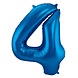 Folat Ballons en aluminium bleus (4 unités) | 86 cm