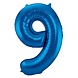 Globos Nordic Ballon folie 9 blauw | 86cm Globos Nordic Ballon folie 9 blauw | 86cm
