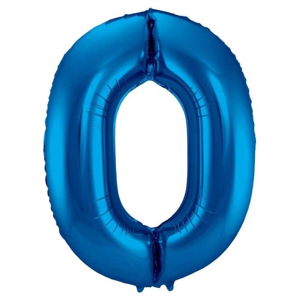 Folat Folienballon 0 blau | 86 cm