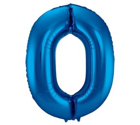 Folat Ballon folie 0 blauw | 86cm Folat Ballon folie 0 blauw | 86cm