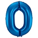 Folat Folienballon 0 blau | 86 cm