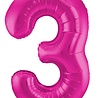 Folat Folienballon Zahl 3 Fuchsia Rosa | 86 cm Folat Folienballon Zahl 3 Fuchsia Rosa | 86 cm