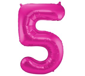Folat Number 5 Foil Balloon Fuchsia Pink | 86 cm Folat Number 5 Foil Balloon Fuchsia Pink | 86 cm