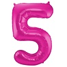 Folat Folienballon Zahl 5 Fuchsia Rosa | 86 cm Folat Folienballon Zahl 5 Fuchsia Rosa | 86 cm