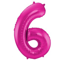 Folat Folienballon 6 rosa | 86 cm